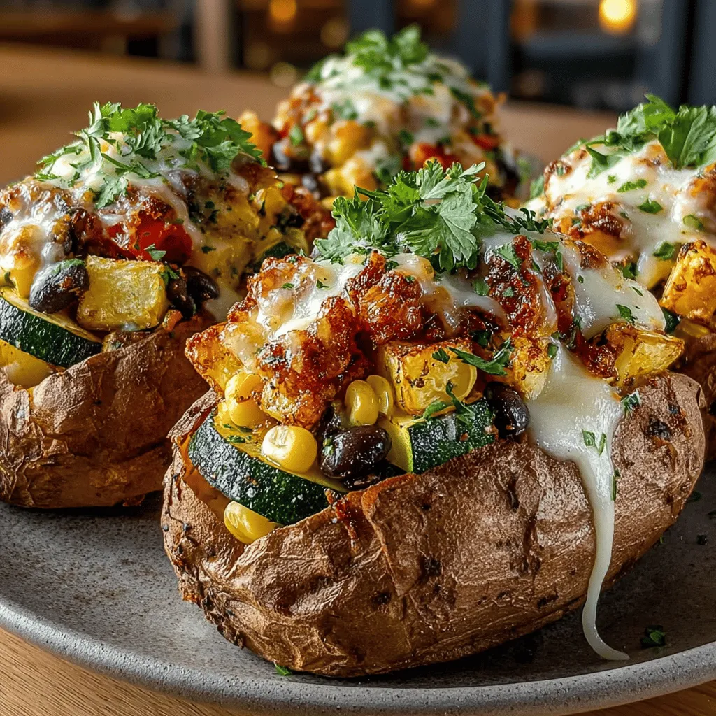 Zucchini-Stuffed Sweet Potatoes Delight is a vibrant and wholesome dish that showcases an exquisite balance between the natural sweetness of sweet potatoes and the savory, nutrient-packed goodness of zucchini and other colorful vegetables. As more individuals and families shift towards healthier eating habits, this recipe stands out as a perfect vegetarian-friendly option that caters to health-conscious eaters. Packed with essential vitamins, minerals, and fiber, this dish not only satisfies the palate but also supports a balanced diet.