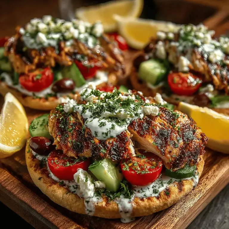 Greek cuisine is celebrated around the world for its vibrant flavors and wholesome ingredients. From the fresh zest of lemon to the aromatic herbs that define its signature dishes, Greek food offers an abundance of culinary delights that cater to both the palate and the body. Among the many appealing options, Mini Greek Chicken Salad Flatbreads stand out as a convenient, healthy, and delicious choice for meals or snacks. These little flatbreads are perfect for anyone seeking a quick, nutritious option that doesn’t compromise on flavor.