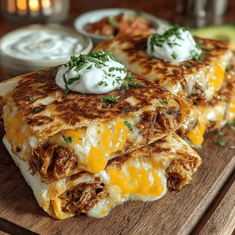 The combination of red onion and jalapeño in the creamy avocado chicken quesadillas creates an exquisite balance of flavors. The red onion contributes a slightly sweet and tangy crunch that complements the creaminess of the avocado and the savory chicken. On the other hand, jalapeño adds a touch of heat, elevating the overall taste profile of the dish. This contrast not only enhances the flavor but also adds depth to every bite, making the quesadillas irresistibly delicious.