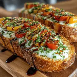 In the realm of culinary creations, few dishes manage to encapsulate the essence of summer like the Caprese Garlic Bread Delight. This delectable fusion combines the freshness of a classic Caprese salad with the comforting warmth of garlic bread, resulting in an irresistible appetizer or side dish that strikes the perfect balance between flavor and simplicity. Whether you’re hosting a casual gathering, preparing a family dinner, or simply indulging in a cozy night at home, this recipe brings a burst of vibrant flavors to the table, making it an ideal choice for any occasion.