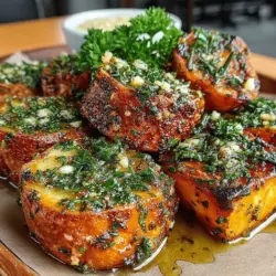Garlic Herb Roasted Sweet Potatoes