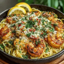 Zesty Lemon Garlic Shrimp Pasta