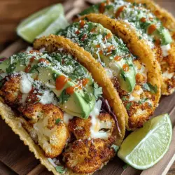 Zesty Oven Roasted Cauliflower Tacos