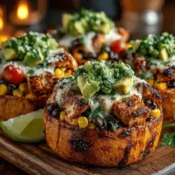 Loaded Chicken Sweet Potato Cups Recipe