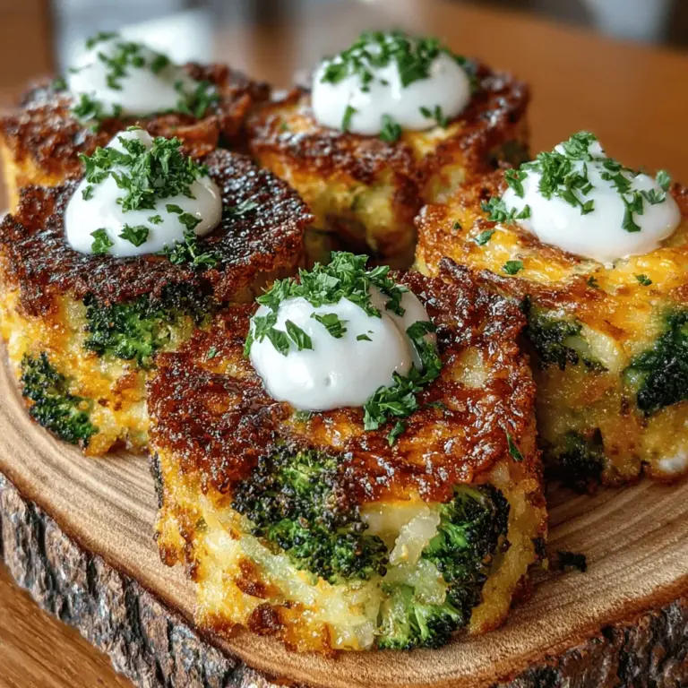 Mini Cheddar Broccoli Hash Stacks are a delightful culinary creation that brings together the best of comfort food and nutritious ingredients. This versatile dish can easily transition from breakfast to lunch or dinner, making it a perfect choice for any meal of the day. With their crispy exterior and a gooey, cheesy center, these hash stacks are sure to become a favorite in your household. The combination of flavors and textures—from the crunchy golden potatoes to the rich sharp cheddar and vibrant, nutritious broccoli—creates a satisfying experience that is hard to resist.