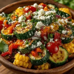 The Sweet Corn & Zucchini Salad is a vibrant, nutritious dish that embodies the essence of fresh, seasonal produce. This delightful salad is perfect for a variety of occasions, whether you're hosting a summer barbecue, preparing a light weeknight dinner, or looking for a refreshing side dish to complement your main course. Its appeal lies not only in its colorful presentation but also in the harmonious blend of flavors and textures. The natural sweetness of corn pairs beautifully with the crispness of zucchini, while the addition of lime juice brings a zesty tang that elevates the dish. This recipe is a celebration of summer produce, showcasing how simple ingredients can come together to create a meal that is both delicious and refreshing.