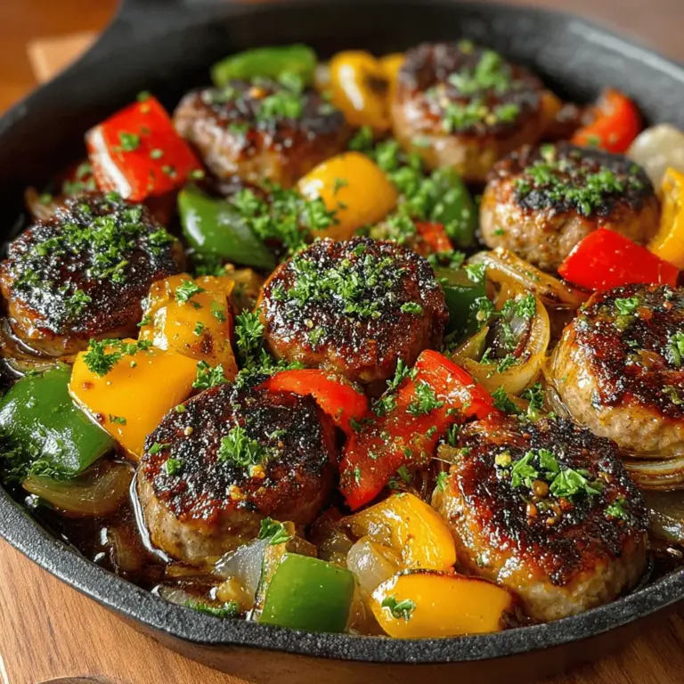 If you're looking for a tasty and satisfying appetizer or snack that can please a crowd, look no further than Mini Sausage and Pepper Skillet Bites. This delightful dish combines the robust flavors of Italian sausage with the vibrant freshness of bell peppers and onions, creating a mouthwatering experience that is hard to resist. Whether you're hosting a party, celebrating a game night, or simply enjoying a family gathering, these skillet bites are an excellent choice that is sure to impress your guests.
