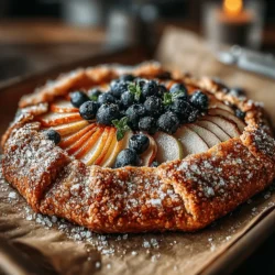 When it comes to desserts that bring together the best of seasonal flavors, few can rival the charm and simplicity of a Pear & Blueberry Galette. This rustic pastry not only highlights the natural sweetness of ripe pears, but it also showcases the delightful tartness of fresh blueberries, creating a harmonious blend that is sure to please the palate. The galette, with its free-form structure, embodies a casual elegance that invites everyone to indulge, making it a favorite in both home kitchens and professional bakeries alike.