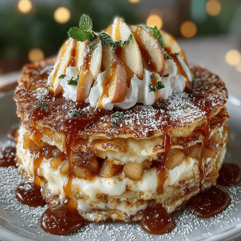 Crepe cakes have taken the dessert world by storm, becoming a beloved choice for both home bakers and professional chefs alike. With their delicate layers of thin crepes and rich fillings, they offer an elegant look and a unique texture that is hard to resist. The Apple Cinnamon Crepe Cake stands out among its peers, combining the warm flavors of sweet apples and fragrant cinnamon with the lightness of crepes. This delightful dessert not only looks stunning but also brings comfort with every bite, making it a perfect choice for gatherings or a special treat at home.