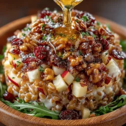 As the seasons shift and the air turns crisp, there’s nothing quite like a warm salad that encapsulates the essence of autumn. The Warm Apple Walnut Farro Salad is a vibrant, nourishing dish that celebrates the flavors and colors of the fall harvest. This salad combines the nutty texture of farro with the sweetness of apples, the crunch of walnuts, and a hint of tartness from dried cranberries, creating a delightful medley that is both satisfying and wholesome. Beyond its delicious taste, this salad is packed with nutrients, making it an excellent choice for a hearty lunch or a light dinner.