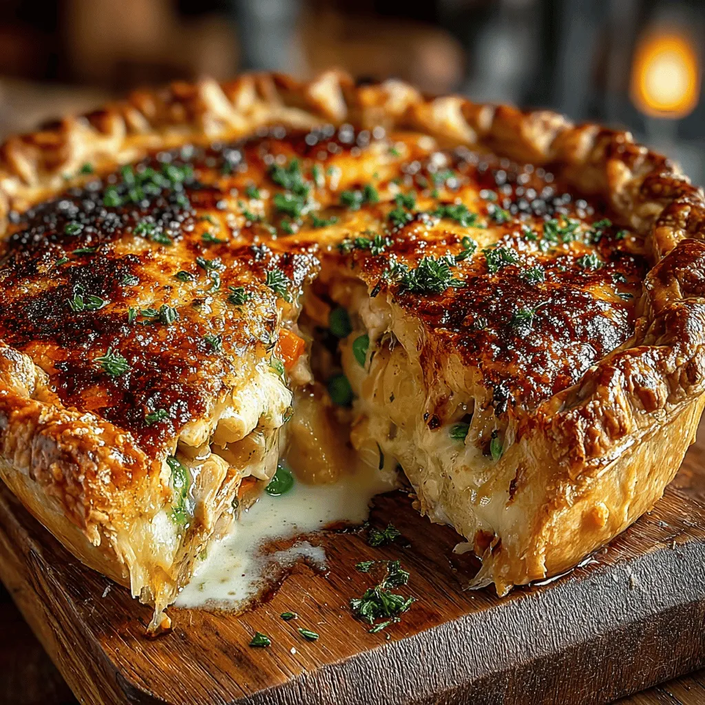 Creating the filling for your chicken pot pie is a crucial step that sets the foundation for flavor and texture. Start by heating a large skillet over medium heat and adding a tablespoon of olive oil or butter. Once hot, add the diced onions, carrots, and celery. These aromatic vegetables not only create a flavor base but also contribute to the overall texture of your filling. Sauté the vegetables for about 5-7 minutes until they become tender and slightly caramelized. This caramelization process enhances their natural sweetness and adds depth to your dish.