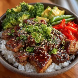 Teriyaki Bliss Chicken Bowls are a delightful fusion of flavors and textures that encapsulate the essence of a cozy Japanese eatery right in your own kitchen. This dish features succulent chicken, perfectly glazed with a rich, homemade teriyaki sauce, served atop fluffy jasmine rice and adorned with vibrant, colorful vegetables. Not only is this recipe simple to prepare, making it an ideal choice for weeknight dinners, but it also represents a well-balanced meal packed with nutrients, making it perfect for meal prep as well.