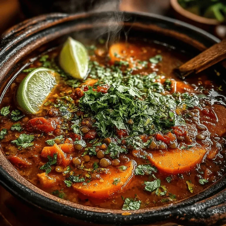 In the world of culinary experiences, few dishes evoke the same warmth and satisfaction as a hearty stew. The Hearty Spiced Sweet Potato Lentil Stew stands out as a vibrant, nourishing option that not only pleases the palate but also fuels the body with essential nutrients. This dish combines the earthy flavors of lentils and the natural sweetness of sweet potatoes, resulting in a comforting bowl of goodness that can be enjoyed year-round. Whether you’re seeking a cozy meal during chilly evenings or a fulfilling dish to share with friends, this stew is a perfect choice.