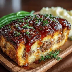 Meatloaf is a quintessential comfort food that has graced dinner tables for generations. With its rich flavors and satisfying texture, it evokes feelings of nostalgia and warmth, making it a favorite choice for families and gatherings alike. This dish is not just about combining ingredients; it’s about creating a meal that brings everyone together, often accompanied by memories of home-cooked meals. In this recipe, we take classic meatloaf to the next level by incorporating a unique blend of ground beef and pork, ensuring a deliciously moist and flavorful experience. Topped with a tangy glaze, this meatloaf promises to be a game-changer in your culinary repertoire.