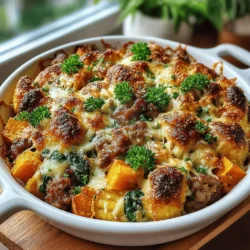 As the leaves begin to change and the air turns crisp, there's nothing quite like a warm and hearty dish to bring comfort on chilly evenings. The Cozy Butternut Squash & Sausage Gnocchi Bake is the perfect embodiment of fall flavors, combining the sweetness of roasted butternut squash with the savory richness of Italian sausage, all enveloped in a creamy, cheesy sauce. This dish not only warms the stomach but also the soul, making it an ideal choice for family gatherings or a cozy dinner at home.
