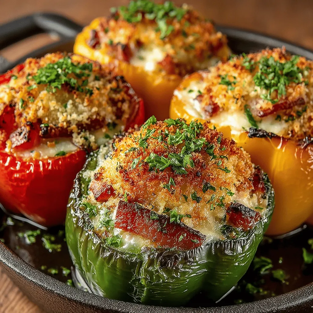 To create a delicious and cohesive filling for your Savory Ham and Cheese Stuffed Peppers, you'll want to focus on techniques that ensure all ingredients meld together beautifully. Start by finely chopping your ham and any other vegetables you choose to include, such as onions or bell peppers. The key to a well-mixed filling is to ensure that all ingredients are cut into similar sizes, allowing for even distribution and easier packing into the peppers.