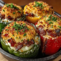 To create a delicious and cohesive filling for your Savory Ham and Cheese Stuffed Peppers, you'll want to focus on techniques that ensure all ingredients meld together beautifully. Start by finely chopping your ham and any other vegetables you choose to include, such as onions or bell peppers. The key to a well-mixed filling is to ensure that all ingredients are cut into similar sizes, allowing for even distribution and easier packing into the peppers.