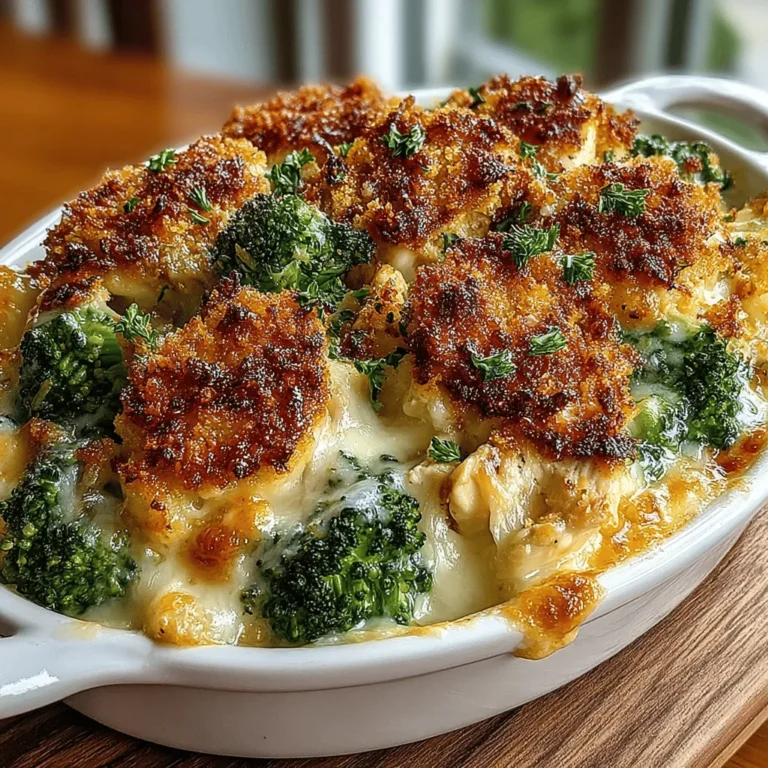 In the world of comforting casseroles, few dishes deliver both flavor and nutrition quite like Cheesy Chicken & Broccoli Bliss Casserole. This delightful recipe combines tender chicken, vibrant broccoli, and creamy cheese, creating a meal that's not only satisfying but also simple to prepare. Perfect for busy weeknights or family gatherings, this casserole is a crowd-pleaser that can easily be made with ingredients you likely already have on hand.