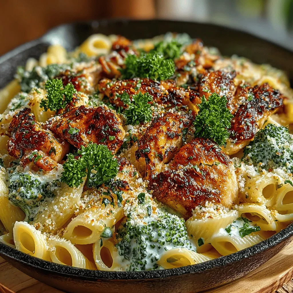 Creamy Chicken and Broccoli Pasta Skillet is the ultimate comfort food that combines tender chicken, vibrant broccoli, and perfectly cooked pasta in a luscious creamy sauce. This one-skillet dish is not only delicious but also incredibly convenient, making it an ideal choice for busy families and individuals. With its balanced flavors and nutritional benefits, this recipe is sure to please even the pickiest eaters.