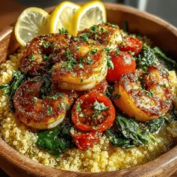Looking for a quick, healthy meal that bursts with flavor? The Zesty Lemon Garlic Shrimp & Quinoa Bowl is a perfect choice for busy weeknights or leisurely weekend meals. This dish combines the succulent taste of shrimp with the nutty flavor of quinoa, all elevated by the bright notes of fresh lemon and aromatic garlic. It's not only a feast for the taste buds, but it also packs a nutritional punch that makes it an appealing option for health-conscious eaters.
