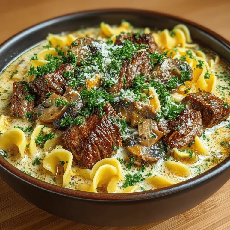 Creamy Beef Stroganoff is a classic dish that embodies comfort food at its finest. This beloved recipe showcases tender beef sirloin, earthy mushrooms, and a rich, creamy sauce, delivering a hearty meal that’s perfect for family dinners or special occasions. The harmonious combination of flavors, textures, and aromas not only transforms your kitchen into a warm and inviting space but also creates a memorable experience around the dinner table. Whether you are looking to impress guests or simply enjoy a satisfying meal with loved ones, this Creamy Beef Stroganoff is sure to delight.