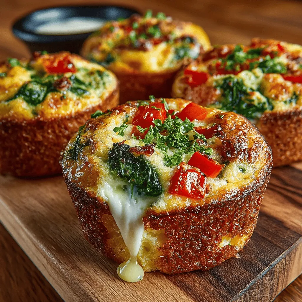 - 6 large eggs - 1/2 cup milk (dairy or non-dairy) - 1 cup fresh spinach, chopped - 1/2 cup bell pepper, diced (any color) - 1/4 cup onion, finely chopped - 1/2 cup shredded cheese (cheddar, mozzarella, or your choice) - 1 teaspoon garlic powder - 1/2 teaspoon paprika - Salt and pepper to taste - Cooking spray or oil for greasing the muffin tin