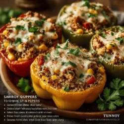 Savory Turkey and Quinoa Stuffed Peppers