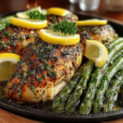 If you're searching for a vibrant and health-conscious meal that can be prepared in a snap, look no further than Zesty Lemon Herb Chicken with Asparagus. This dish is a celebration of fresh, bold flavors that not only tantalizes the taste buds but also packs a nutritional punch. The zesty combination of lemon and aromatic herbs enhances the tender chicken, while the crisp asparagus serves as a perfect complement, making it an ideal choice for weeknight dinners, family gatherings, or even meal prep for the week ahead.