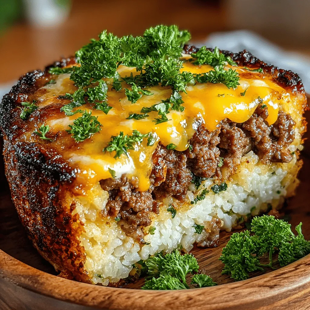 - 1 pound ground beef - 2 cups fresh broccoli florets - 1 cup cooked rice (white or brown) - 2 cups shredded cheddar cheese - 1 can (10.5 oz) cream of mushroom soup - 1 small onion, diced - 2 cloves garlic, minced - 1 teaspoon salt - 1/2 teaspoon black pepper - 1/2 teaspoon garlic powder - 1/2 teaspoon onion powder - 1/2 cup beef broth (optional for added moisture)