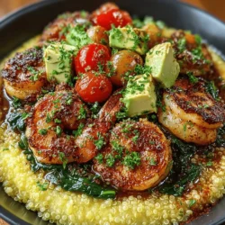 In the world of quick and nutritious meals, the Zesty Lemon Garlic Shrimp Quinoa Bowl stands out as a delightful and health-conscious choice. This dish not only tantalizes your taste buds with its vibrant flavors but also packs a powerful nutritional punch, making it an ideal option for anyone looking to maintain a balanced diet without sacrificing taste. Imagine tender shrimp, perfectly cooked quinoa, and a medley of fresh vegetables, all brought together by the zesty brightness of lemon and the aromatic allure of garlic. It’s a meal that is as visually appealing as it is delicious.