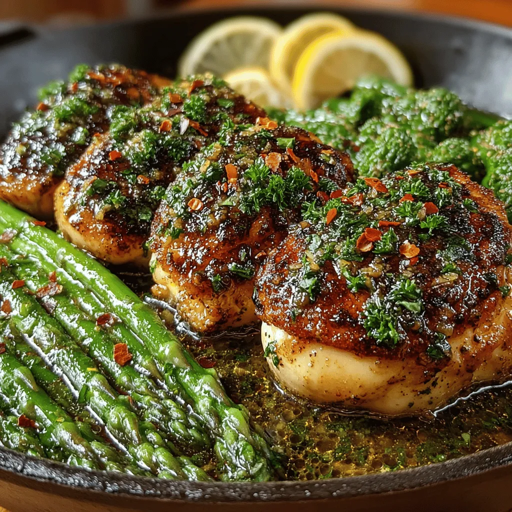 Zesty Lemon Garlic Chicken with Asparagus is a delightful dish that merges simplicity with vibrant flavors, making it a perfect choice for busy weeknights or leisurely weekend dinners. This recipe showcases the bright, zesty notes of lemon paired with the aromatic essence of garlic, all while highlighting tender, juicy chicken and crisp asparagus. It's not just about taste; this dish also emphasizes the importance of fresh ingredients, bringing both flavor and nutrition to your table.