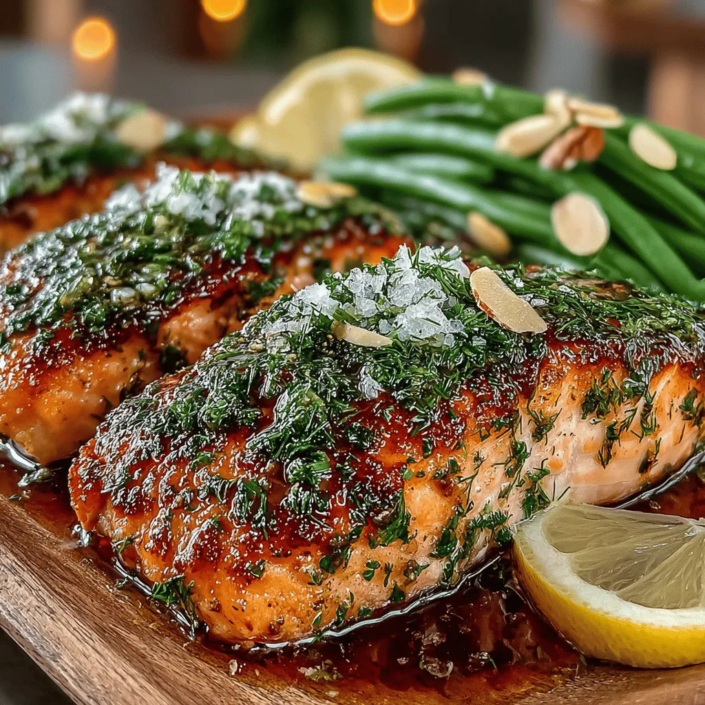 If you're looking for a dish that bursts with flavor while being healthy and easy to prepare, look no further than Zesty Lemon Herb Salmon paired with Garlic Green Beans. This recipe is the perfect blend of succulent salmon infused with bright and zesty citrus notes, complemented by the earthy aroma of fresh herbs. The addition of garlic green beans not only enhances the overall taste but also adds a vibrant crunch and nutritional punch, making it an ideal meal for both weeknight dinners and special gatherings.