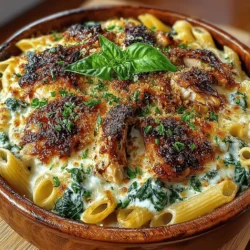 If you're in search of a dish that combines rich flavors, a creamy texture, and an easy-to-follow recipe, look no further than the Creamy Chicken and Spinach Pasta Bake. This delightful casserole is not just a meal; it’s a comforting experience that brings families together around the dinner table. The dish is perfect for busy weeknights, special gatherings, or even meal prep for the week ahead. Its creamy, cheesy goodness and hearty ingredients make it a reliable choice for satisfying hunger and pleasing palates of all ages.