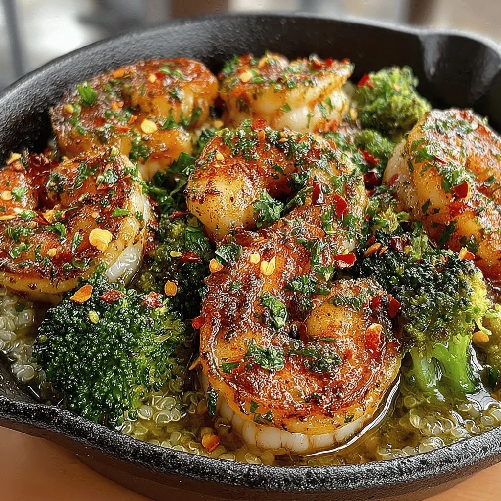 To create the perfect Zesty Lemon Garlic Shrimp & Broccoli Delight, the broccoli must be sautéed to achieve a vibrant color and crisp texture while ensuring that it retains its nutrients. Begin by heating a tablespoon of olive oil in your skillet over medium-high heat. Once the oil is shimmering, add the broccoli florets. Sauté the broccoli for about 4-5 minutes, stirring frequently to ensure even cooking.