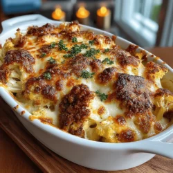 When it comes to comfort food that doesn’t compromise on health, Cheesy Turkey and Cauliflower Bake stands out as a delicious contender. This dish artfully combines the rich flavors of ground turkey and creamy cheese with the subtle earthiness of cauliflower, creating a meal that is both satisfying and wholesome. As families increasingly seek out dishes that cater to both taste and nutrition, this recipe fits the bill perfectly. Not only is it a family-friendly option that appeals to both kids and adults alike, but it also provides a healthy alternative to heavier casseroles and pastas.