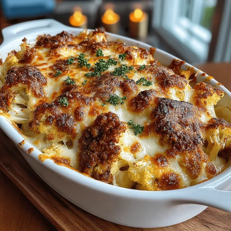 When it comes to comfort food that doesn’t compromise on health, Cheesy Turkey and Cauliflower Bake stands out as a delicious contender. This dish artfully combines the rich flavors of ground turkey and creamy cheese with the subtle earthiness of cauliflower, creating a meal that is both satisfying and wholesome. As families increasingly seek out dishes that cater to both taste and nutrition, this recipe fits the bill perfectly. Not only is it a family-friendly option that appeals to both kids and adults alike, but it also provides a healthy alternative to heavier casseroles and pastas.