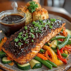 In the world of culinary delights, few dishes manage to strike a balance between flavor, nutrition, and convenience quite like Teriyaki Glazed Salmon with Colorful Veggie Medley. This vibrant dish, characterized by its sweet and savory teriyaki sauce, perfectly complements the rich, buttery flavor of salmon while incorporating a rainbow of vegetables that not only enhance its visual appeal but also contribute a wealth of nutrients.
