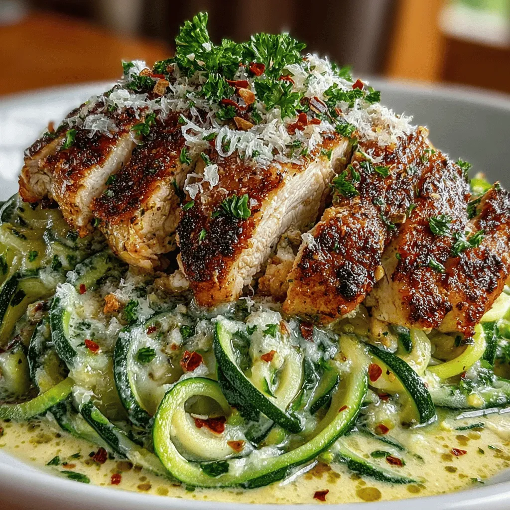In the world of culinary delights, few dishes evoke as much comfort and satisfaction as creamy Alfredo pasta. However, as we become more health-conscious and seek to incorporate nutritious ingredients into our meals, traditional pasta dishes often undergo a much-needed transformation. Enter the Zesty Savory Chicken Alfredo Zucchini Noodles—a dish that marries the rich, indulgent flavors of Alfredo sauce with the fresh, vibrant crunch of zucchini noodles. This recipe not only tantalizes your taste buds but also aligns with modern dietary preferences, making it a perfect choice for those looking to enjoy a guilt-free meal.