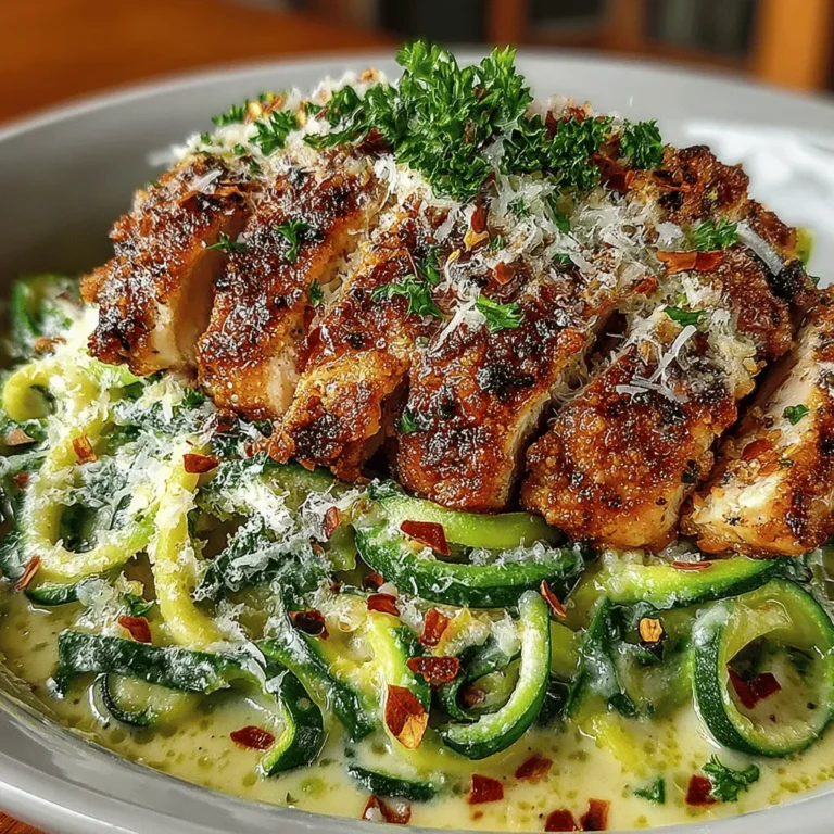 In the world of culinary delights, few dishes evoke as much comfort and satisfaction as creamy Alfredo pasta. However, as we become more health-conscious and seek to incorporate nutritious ingredients into our meals, traditional pasta dishes often undergo a much-needed transformation. Enter the Zesty Savory Chicken Alfredo Zucchini Noodles—a dish that marries the rich, indulgent flavors of Alfredo sauce with the fresh, vibrant crunch of zucchini noodles. This recipe not only tantalizes your taste buds but also aligns with modern dietary preferences, making it a perfect choice for those looking to enjoy a guilt-free meal.