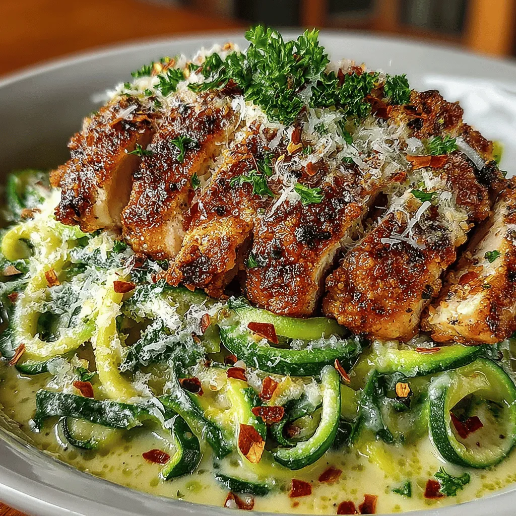 In the world of culinary delights, few dishes evoke as much comfort and satisfaction as creamy Alfredo pasta. However, as we become more health-conscious and seek to incorporate nutritious ingredients into our meals, traditional pasta dishes often undergo a much-needed transformation. Enter the Zesty Savory Chicken Alfredo Zucchini Noodles—a dish that marries the rich, indulgent flavors of Alfredo sauce with the fresh, vibrant crunch of zucchini noodles. This recipe not only tantalizes your taste buds but also aligns with modern dietary preferences, making it a perfect choice for those looking to enjoy a guilt-free meal.