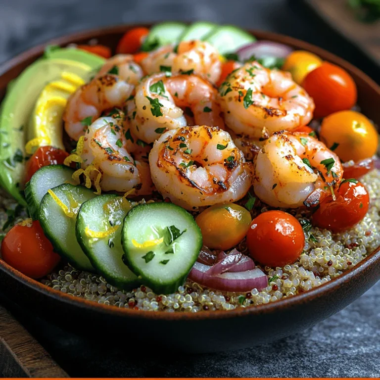 When it comes to vibrant and wholesome meals, few dishes can rival the appeal of Zesty Lemon Garlic Shrimp & Quinoa Bowls. This delightful recipe combines succulent shrimp with fluffy quinoa, all enveloped in a bright and tangy lemon garlic dressing that invigorates the taste buds. Perfect for lunch or dinner, these bowls are not only packed with flavor but also brimming with health benefits, making them an ideal choice for anyone looking to nourish their body without sacrificing taste.