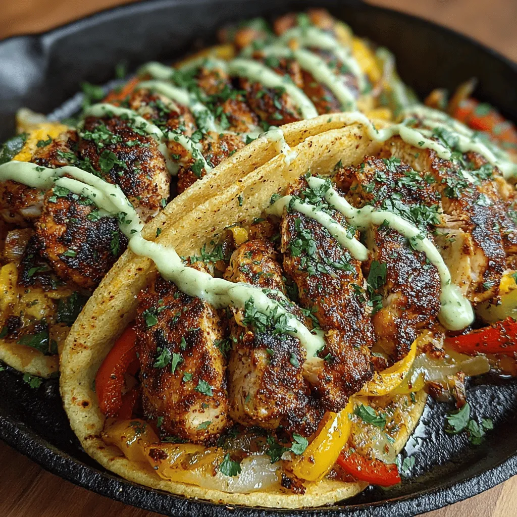 - 1 pound chicken breast, sliced into thin strips - 2 tablespoons olive oil - 1 teaspoon chili powder - 1 teaspoon cumin - 1 teaspoon smoked paprika - 1 teaspoon garlic powder - 1 teaspoon onion powder - Salt and pepper, to taste - 1 red bell pepper, sliced - 1 green bell pepper, sliced - 1 yellow onion, sliced - 4 flour or corn tortillas