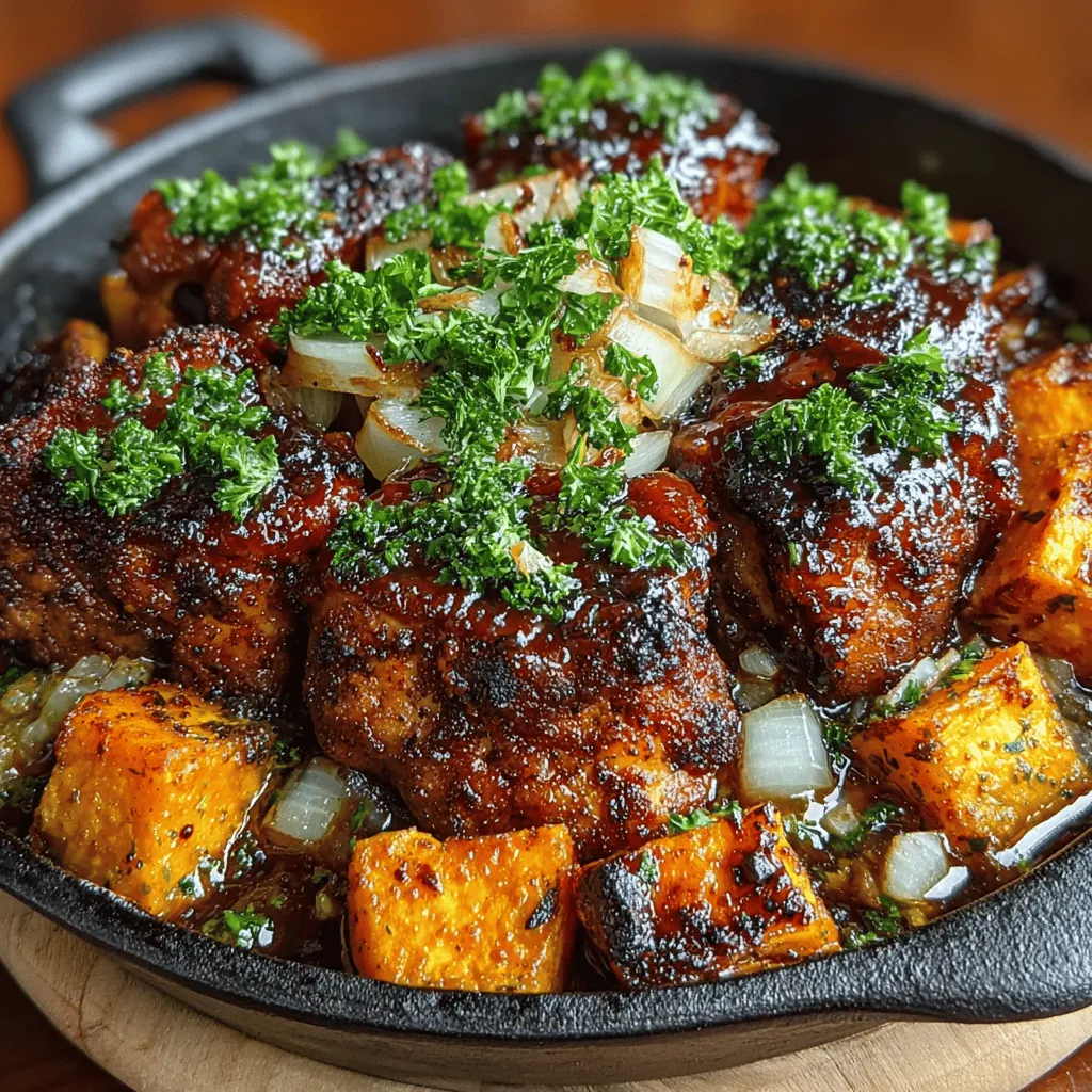 Are you on the lookout for a delicious dinner option that is both nutritious and easy to prepare? Look no further than the Sizzling BBQ Chicken & Sweet Potato Delight. This mouthwatering dish combines tender, marinated chicken thighs with the natural sweetness of roasted sweet potatoes, all cooked together in one skillet. Not only does this recipe deliver a burst of flavors, but it also offers a delightful visual presentation that is sure to impress family and friends alike.
