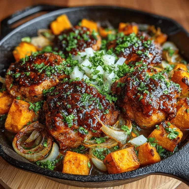Are you on the lookout for a delicious dinner option that is both nutritious and easy to prepare? Look no further than the Sizzling BBQ Chicken & Sweet Potato Delight. This mouthwatering dish combines tender, marinated chicken thighs with the natural sweetness of roasted sweet potatoes, all cooked together in one skillet. Not only does this recipe deliver a burst of flavors, but it also offers a delightful visual presentation that is sure to impress family and friends alike.