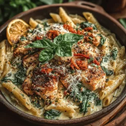 Creamy Chicken and Spinach Skillet Pasta is a delightful dish that perfectly marries comfort and nutrition. With its rich and velvety texture, this recipe not only satisfies the taste buds but also provides a wholesome meal packed with essential nutrients. The combination of tender chicken, vibrant spinach, and a luxurious creamy sauce provides a balanced meal that is both indulgent and healthy.