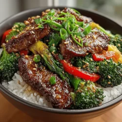 In the realm of quick and easy weeknight meals, few dishes rival the appeal of a hearty stir-fry. The Quick & Zesty Beef and Broccoli Stir-Fry Bowl stands out not just for its vibrant colors and tantalizing flavors, but also for its ability to bring the essence of a restaurant-quality dish right into your kitchen. This recipe marries tender beef with crisp broccoli and colorful bell peppers, all enveloped in a savory sauce that tantalizes the taste buds.