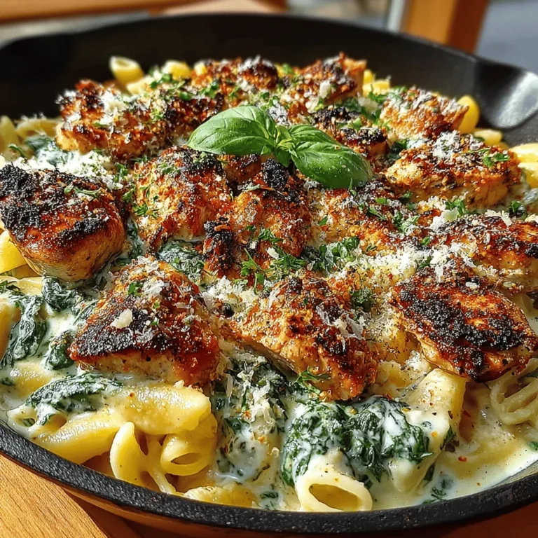 In today's fast-paced world, finding a delicious and satisfying meal that can be prepared in under 30 minutes is a culinary treasure. One such dish that perfectly blends taste, nutrition, and convenience is Creamy Chicken and Spinach Skillet Pasta. This one-pan meal is not only easy to prepare but also rich in flavors, making it an ideal choice for busy weeknights or casual gatherings. With tender pieces of chicken, vibrant greens, and a velvety sauce, this dish is sure to leave you and your loved ones craving more.