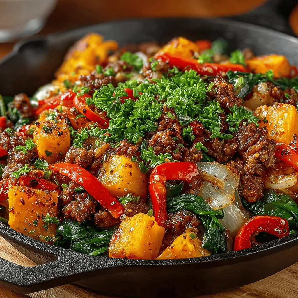 In our fast-paced lives, finding meals that are both nutritious and quick to prepare can feel like a daunting challenge. The Savory Turkey and Sweet Potato Skillet is a perfect solution, combining wholesome ingredients with rich flavors in a single pan, making it an ideal choice for busy weeknight dinners or meal prep for the week ahead. This dish is not only satisfying but also packed with essential nutrients, making it a wholesome option for health-conscious individuals and families alike.