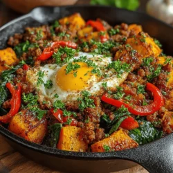 In our fast-paced lives, finding meals that are both nutritious and quick to prepare can feel like a daunting challenge. The Savory Turkey and Sweet Potato Skillet is a perfect solution, combining wholesome ingredients with rich flavors in a single pan, making it an ideal choice for busy weeknight dinners or meal prep for the week ahead. This dish is not only satisfying but also packed with essential nutrients, making it a wholesome option for health-conscious individuals and families alike.