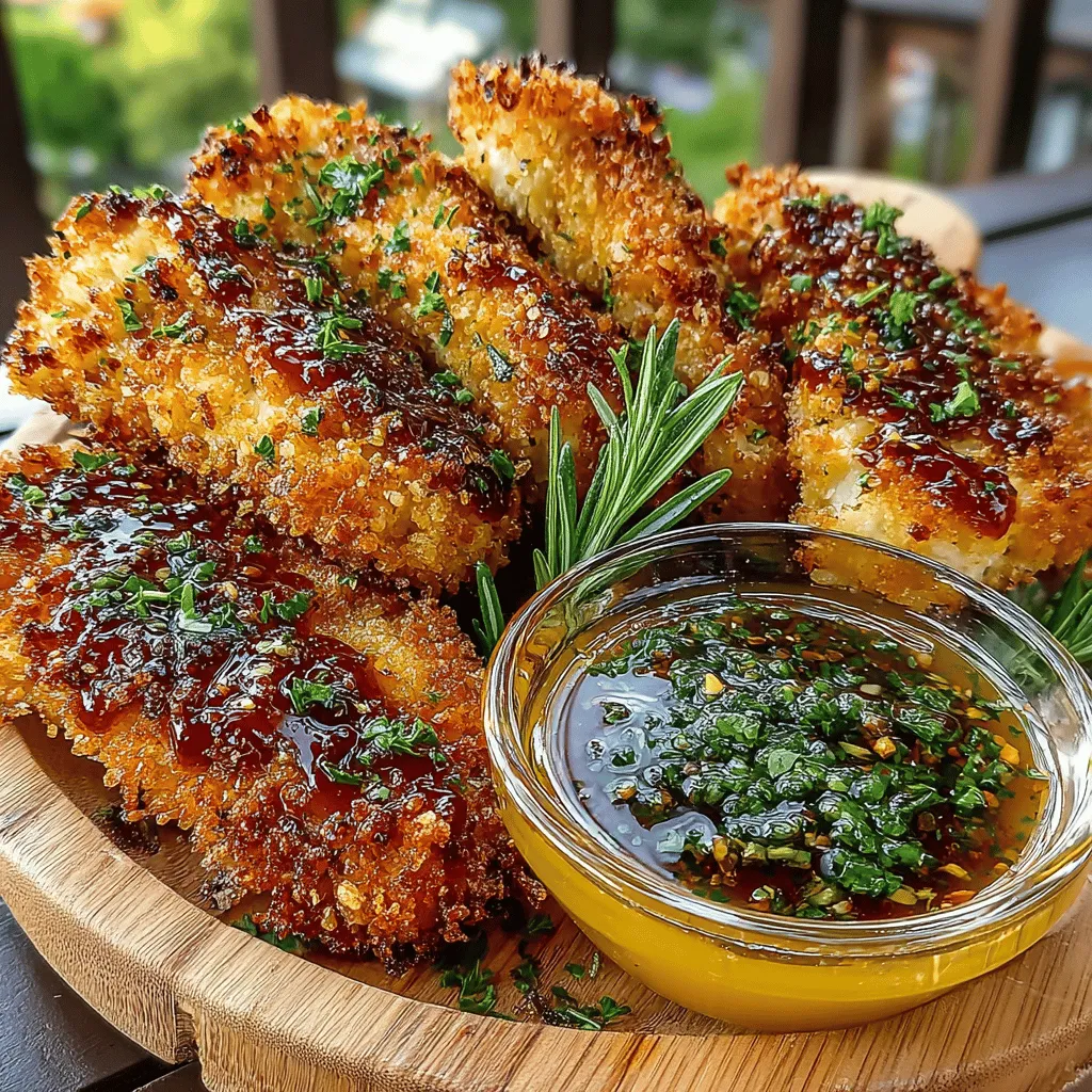 - 1 pound of chicken tenders - 1 cup of buttermilk - 1 teaspoon of paprika - 1 teaspoon of garlic powder - 1 teaspoon of onion powder - ½ teaspoon of salt - ½ teaspoon of black pepper - ½ teaspoon of cayenne pepper (optional, for heat) - 1 cup of all-purpose flour - 1 cup of panko breadcrumbs - Oil for frying